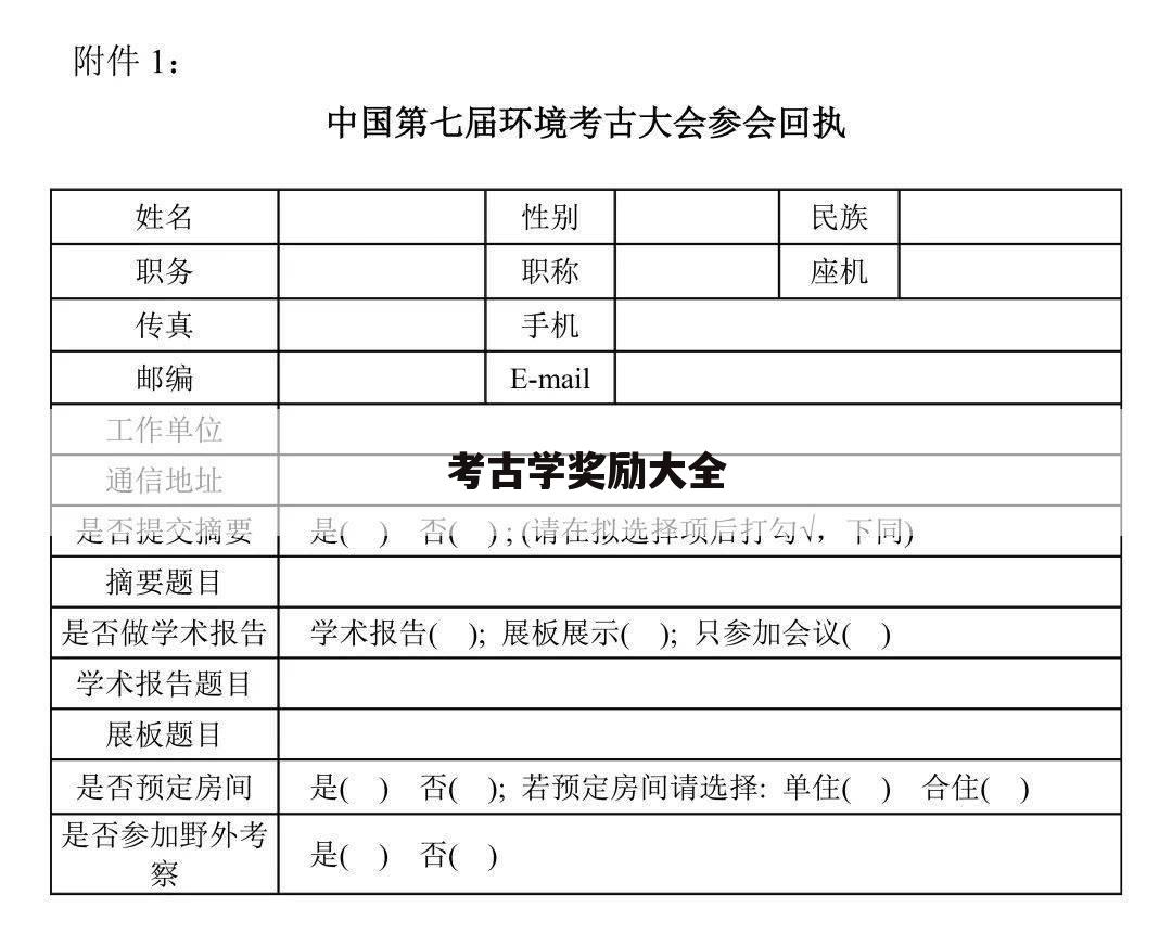 考古学奖励大全