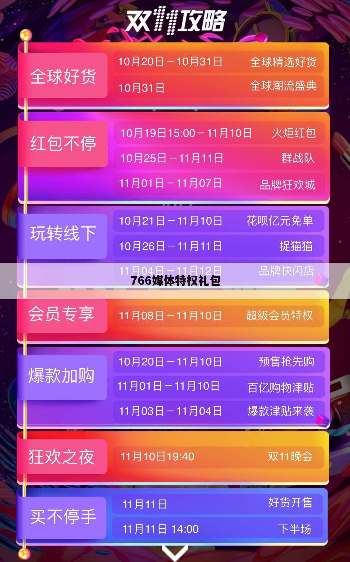 766媒体特权礼包