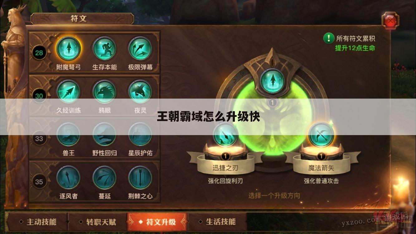 王朝霸域怎么升级快