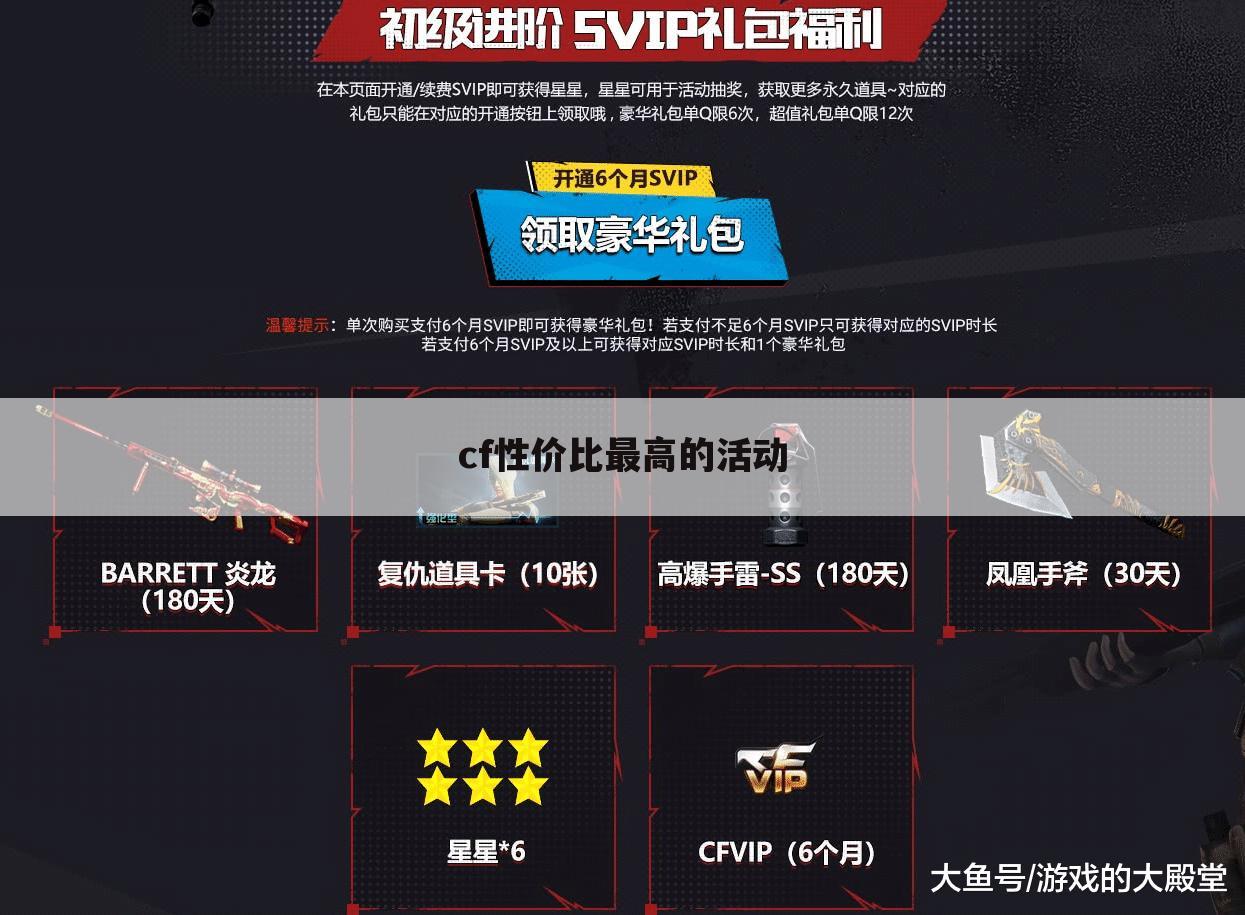 cf性价比最高的活动