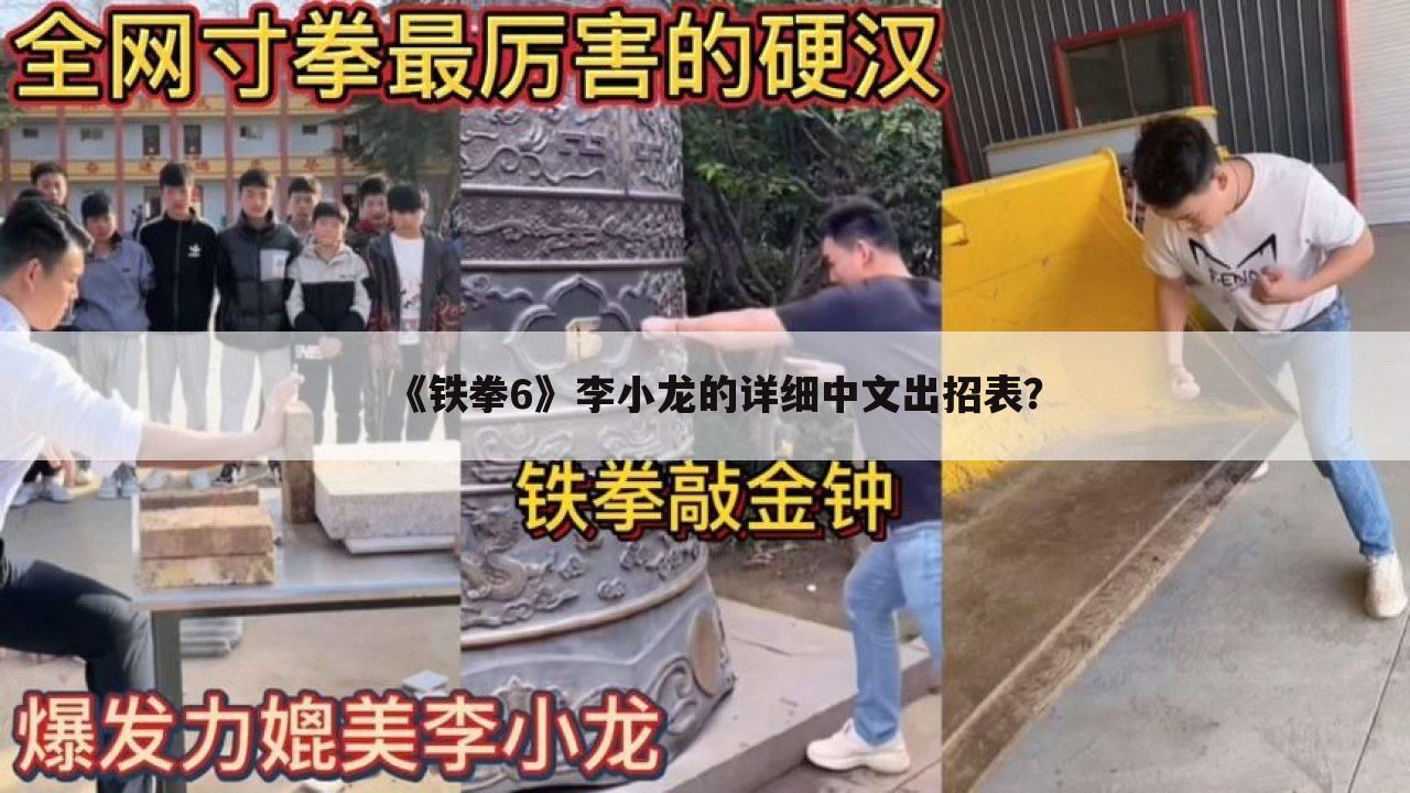 《铁拳6》李小龙的详细中文出招表?