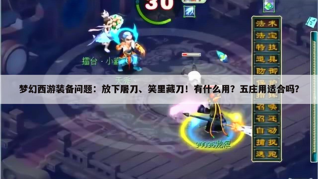 梦幻西游装备问题:放下屠刀、笑里藏刀!有什么用?五庄用适合吗?