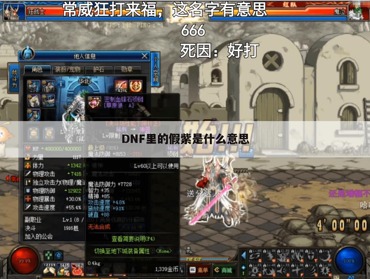 DNF里的假紫是什么意思