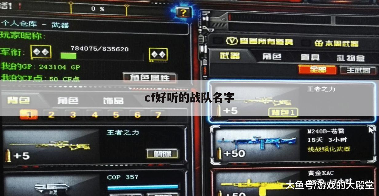 cf好听的战队名字