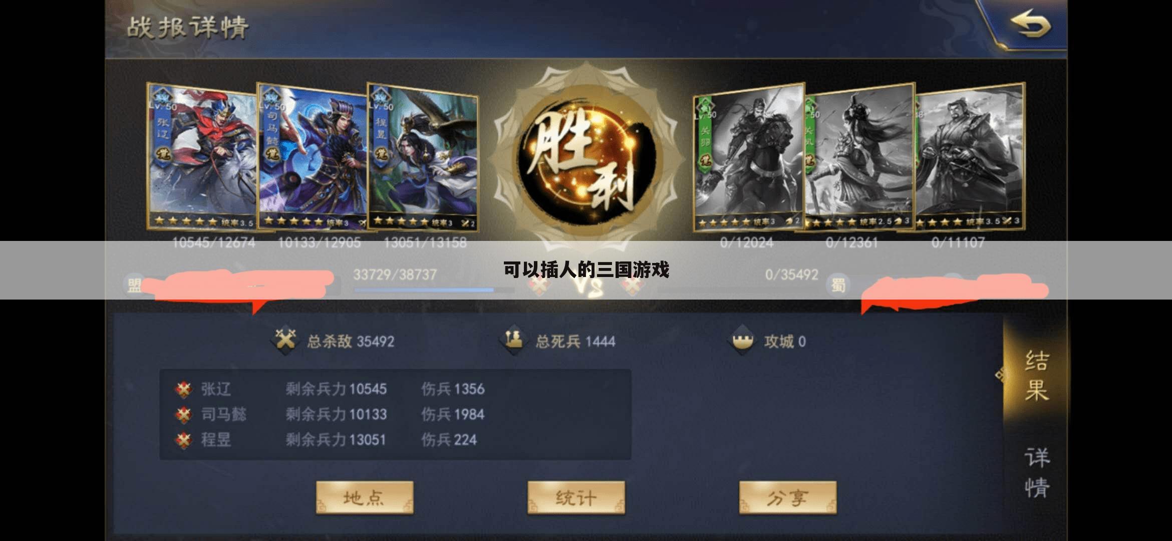 可以插人的三国游戏