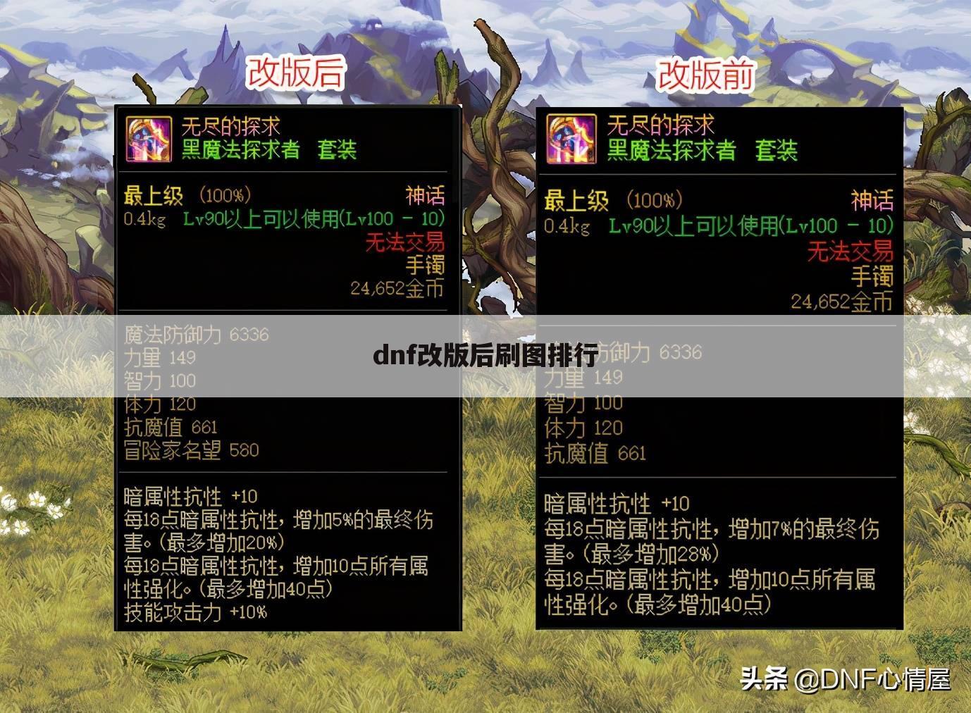 dnf改版后刷图排行