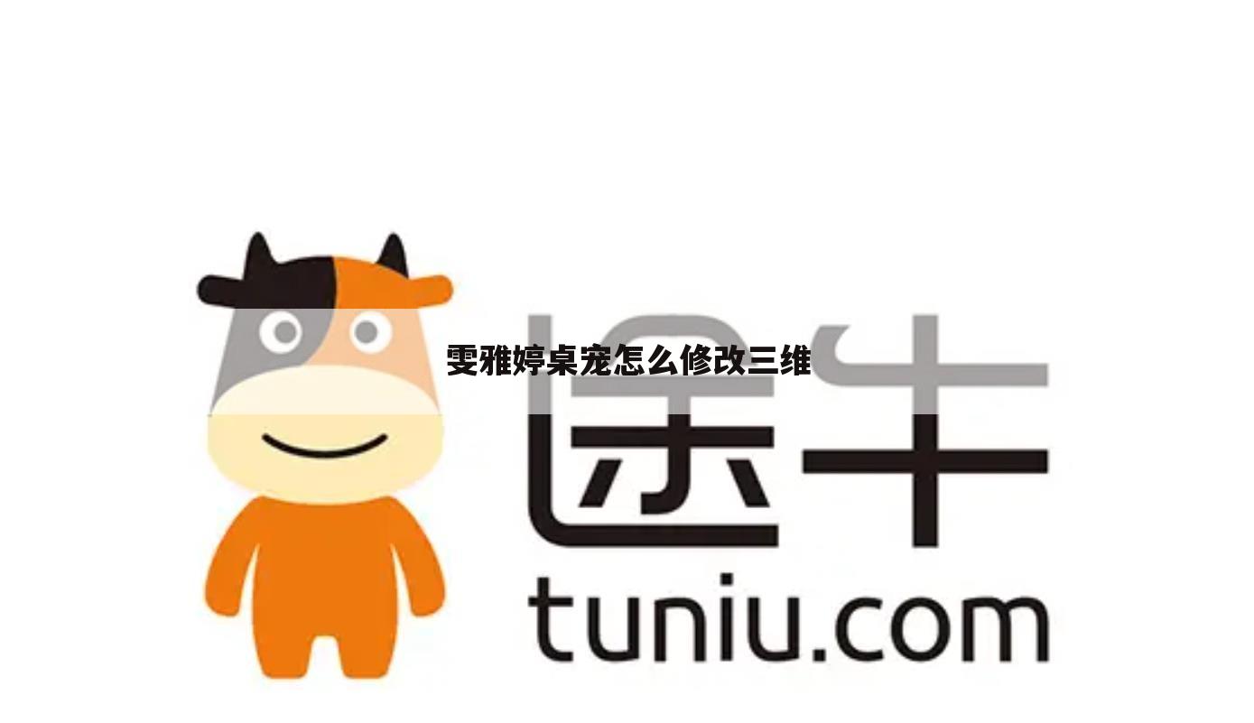 雯雅婷桌宠怎么修改三维