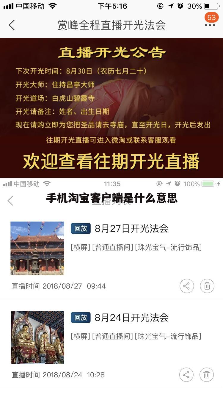 手机淘宝客户端是什么意思