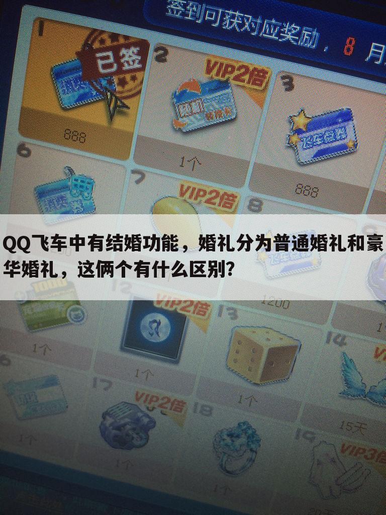 QQ飞车中有结婚功能，婚礼分为普通婚礼和豪华婚礼，这俩个有什么区别？