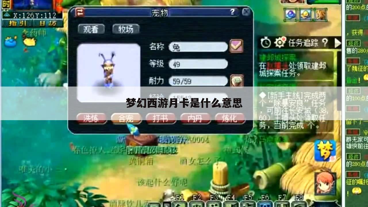 梦幻西游月卡是什么意思