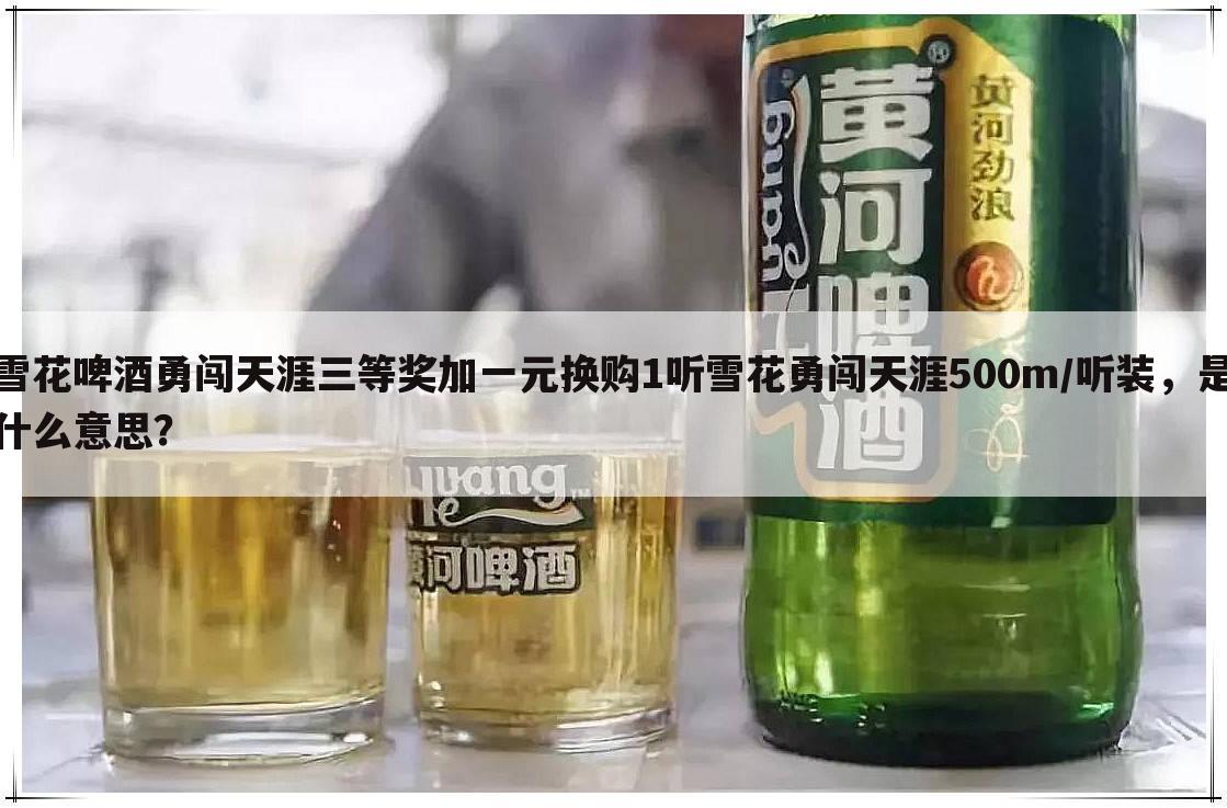雪花啤酒勇闯天涯三等奖加一元换购1听雪花勇闯天涯500m/听装,是什么意思?