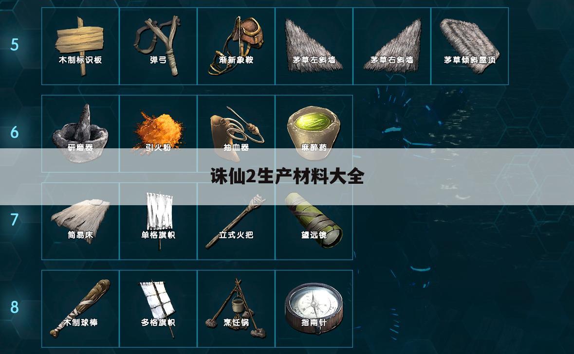 诛仙2生产材料大全