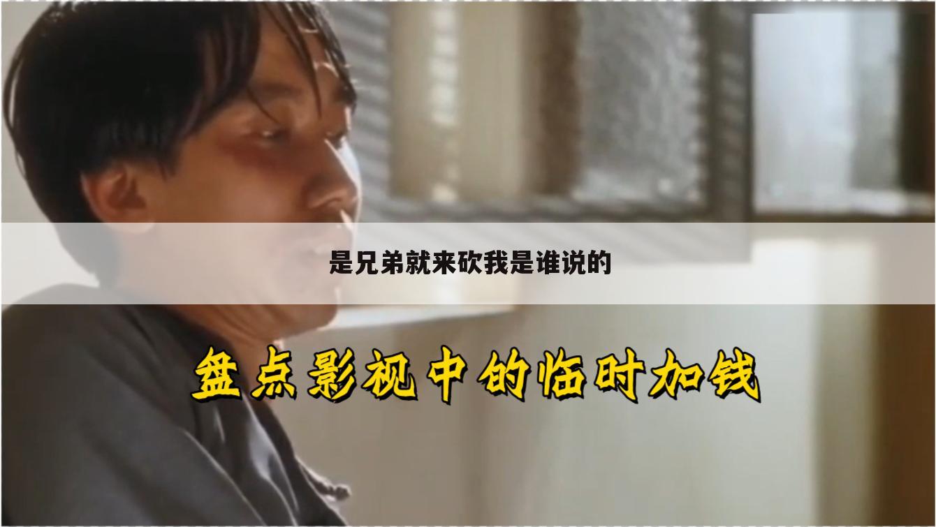 是兄弟就来砍我是谁说的