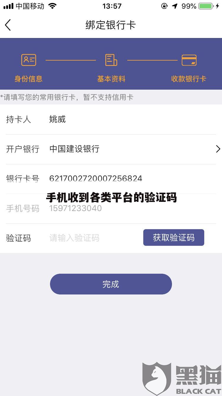 手机收到各类平台的验证码