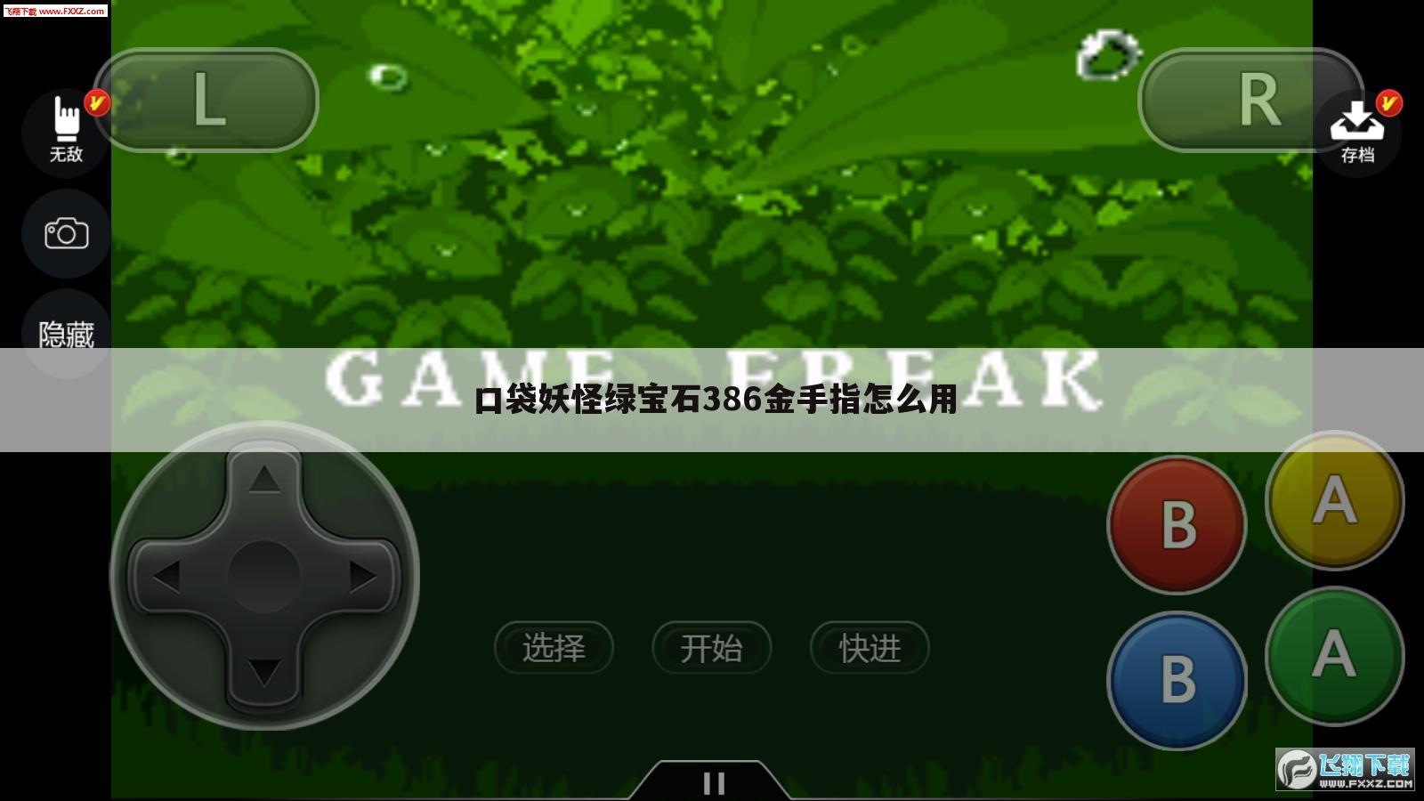 口袋妖怪绿宝石386金手指怎么用