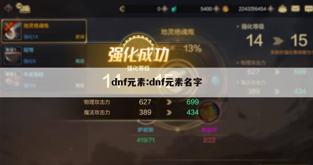dnf元素:dnf元素名字