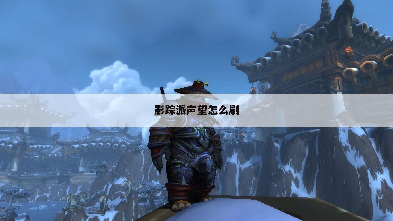 影踪派声望怎么刷
