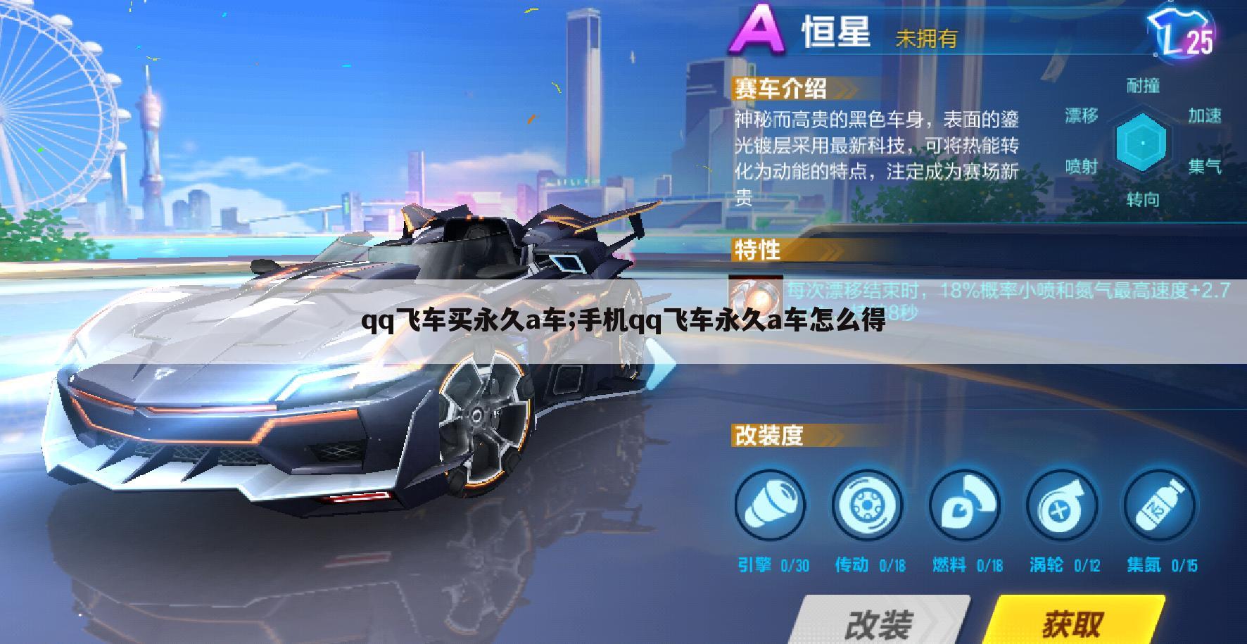 qq飞车买永久a车;手机qq飞车永久a车怎么得