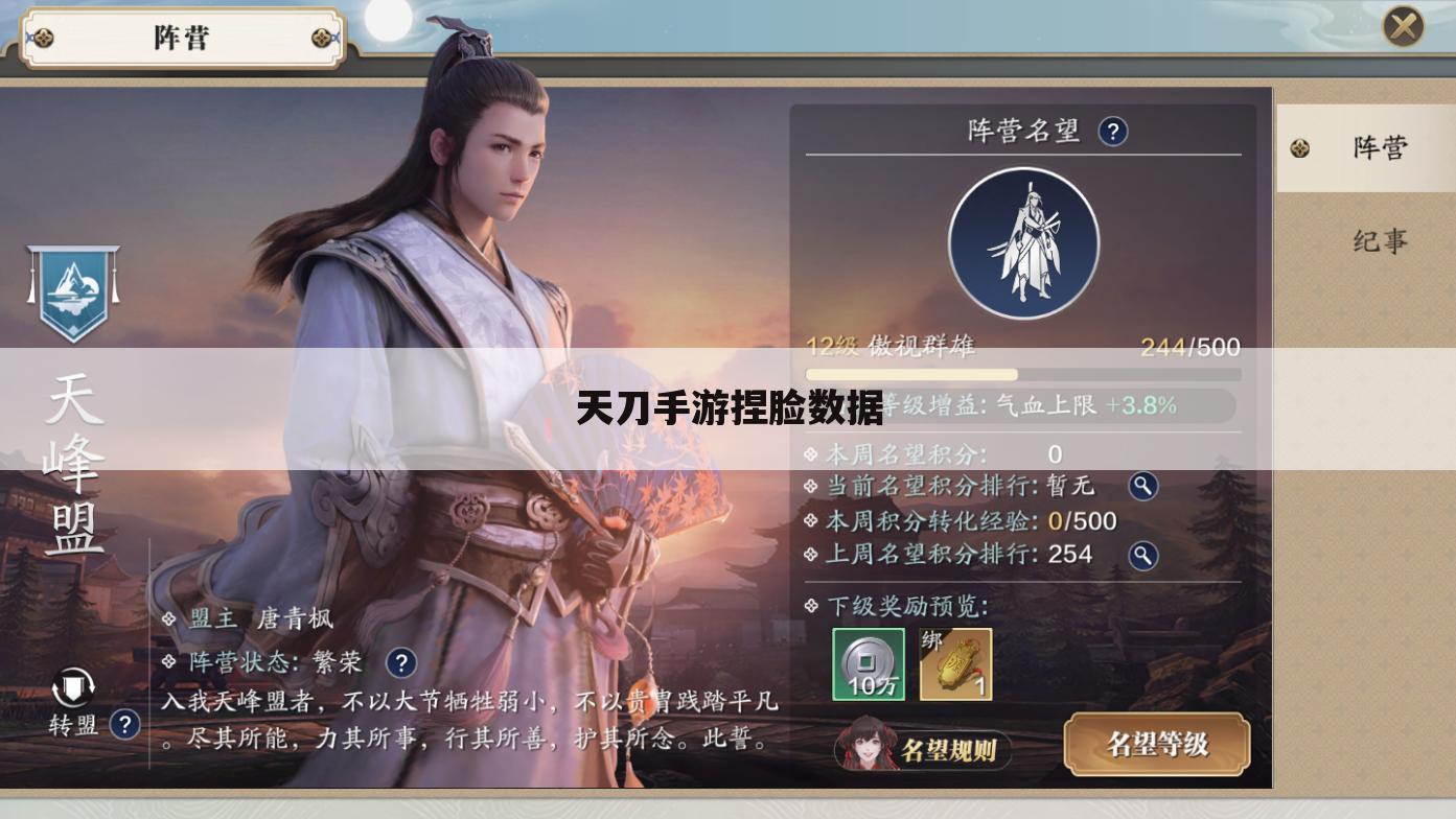 天刀手游捏脸数据