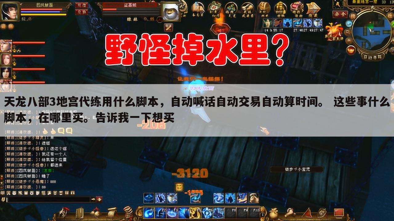 天龙八部3地宫代练用什么脚本,自动喊话自动交易自动算时间。 这些事什么脚本,在哪里买。告诉我一下想买