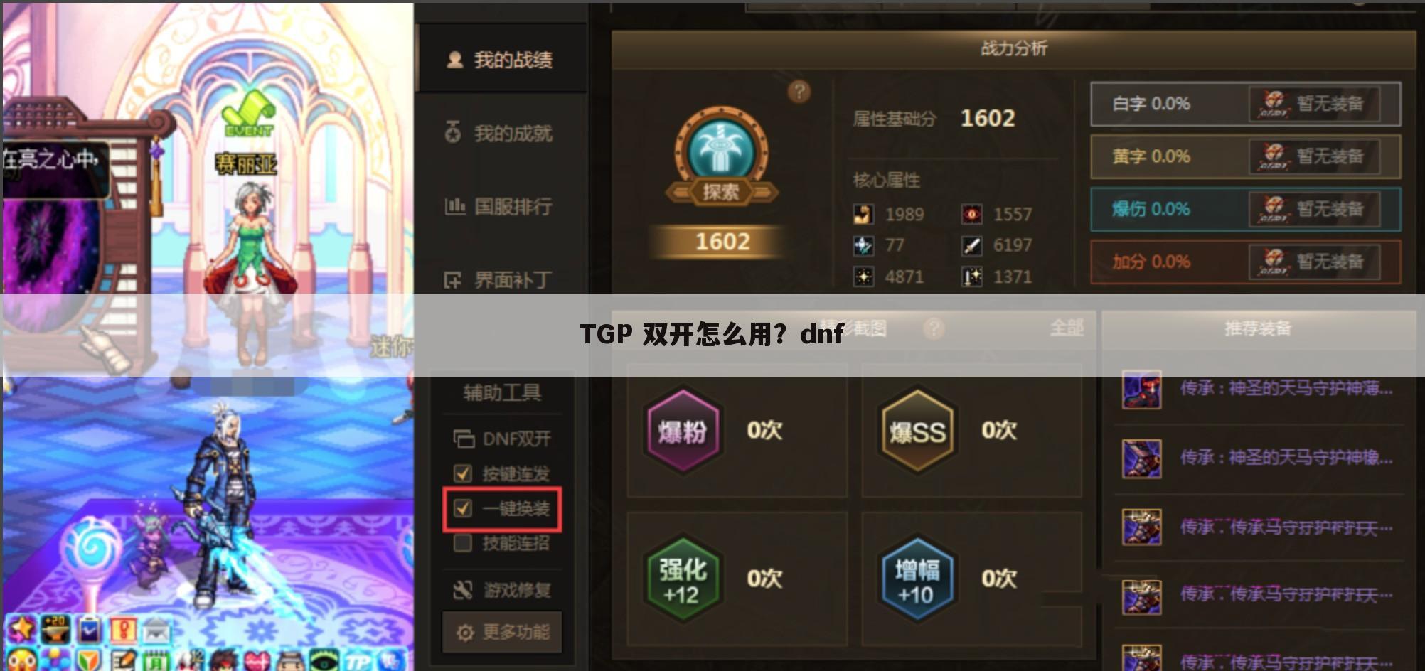 TGP 双开怎么用?dnf