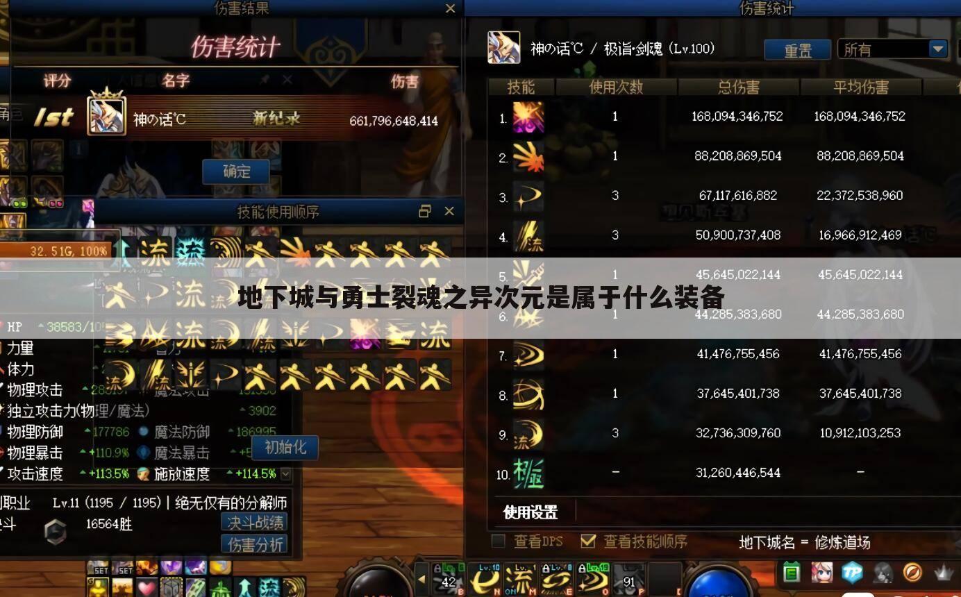 地下城与勇士裂魂之异次元是属于什么装备