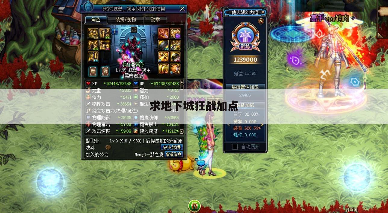 求地下城狂战加点