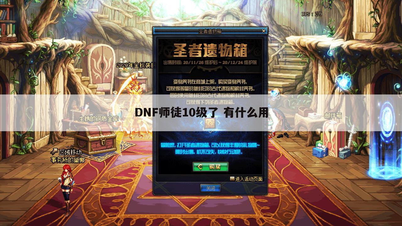 DNF师徒10级了 有什么用