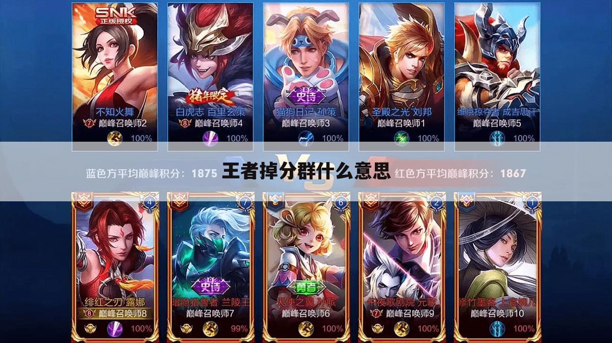 王者掉分群什么意思