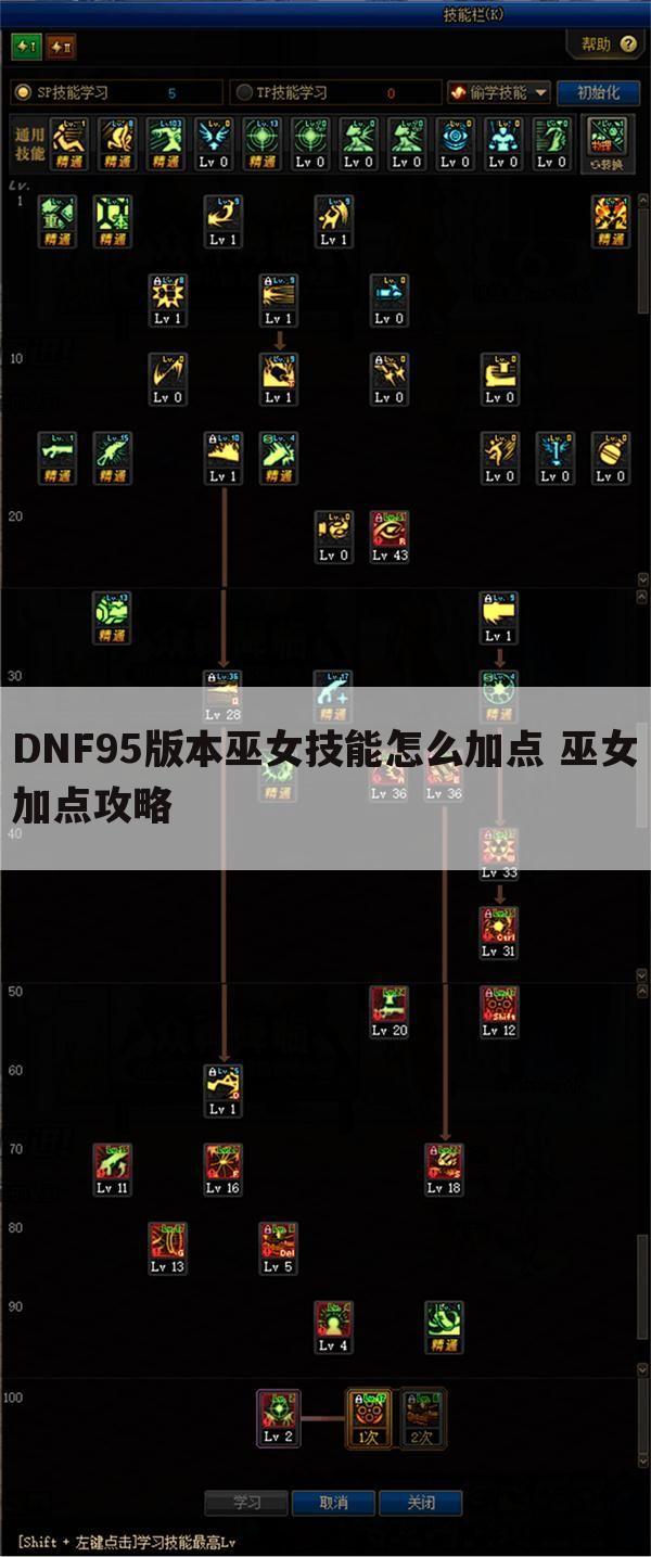 DNF95版本巫女技能怎么加点 巫女加点攻略