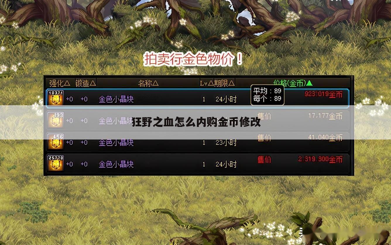 狂野之血怎么内购金币修改