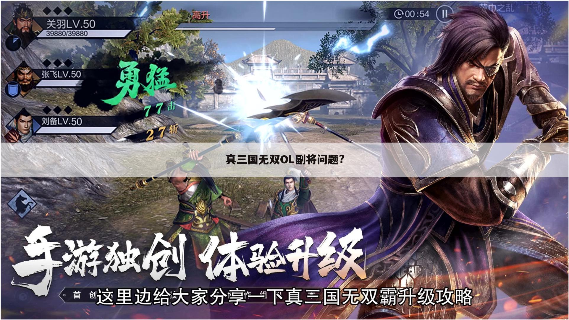 真三国无双OL副将问题?