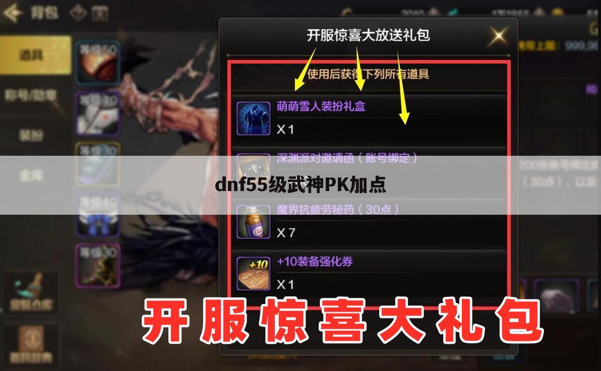 dnf55级武神PK加点