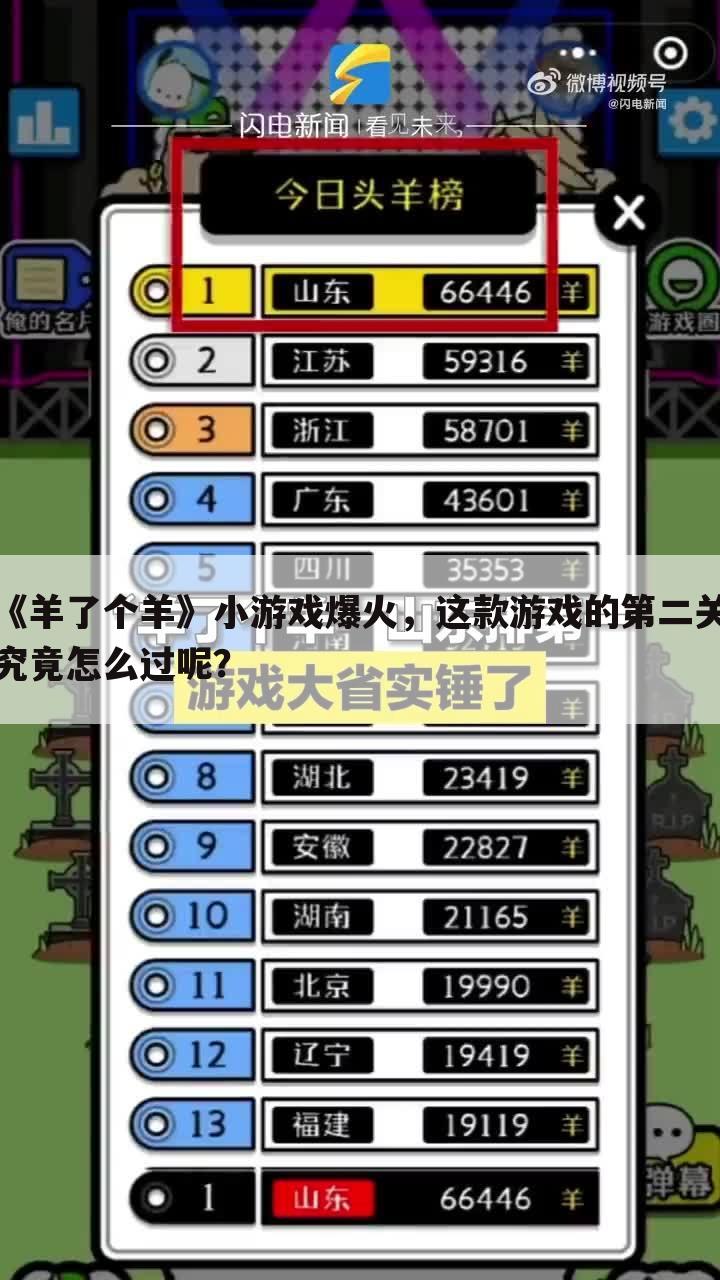 《羊了个羊》小游戏爆火,这款游戏的第二关究竟怎么过呢?