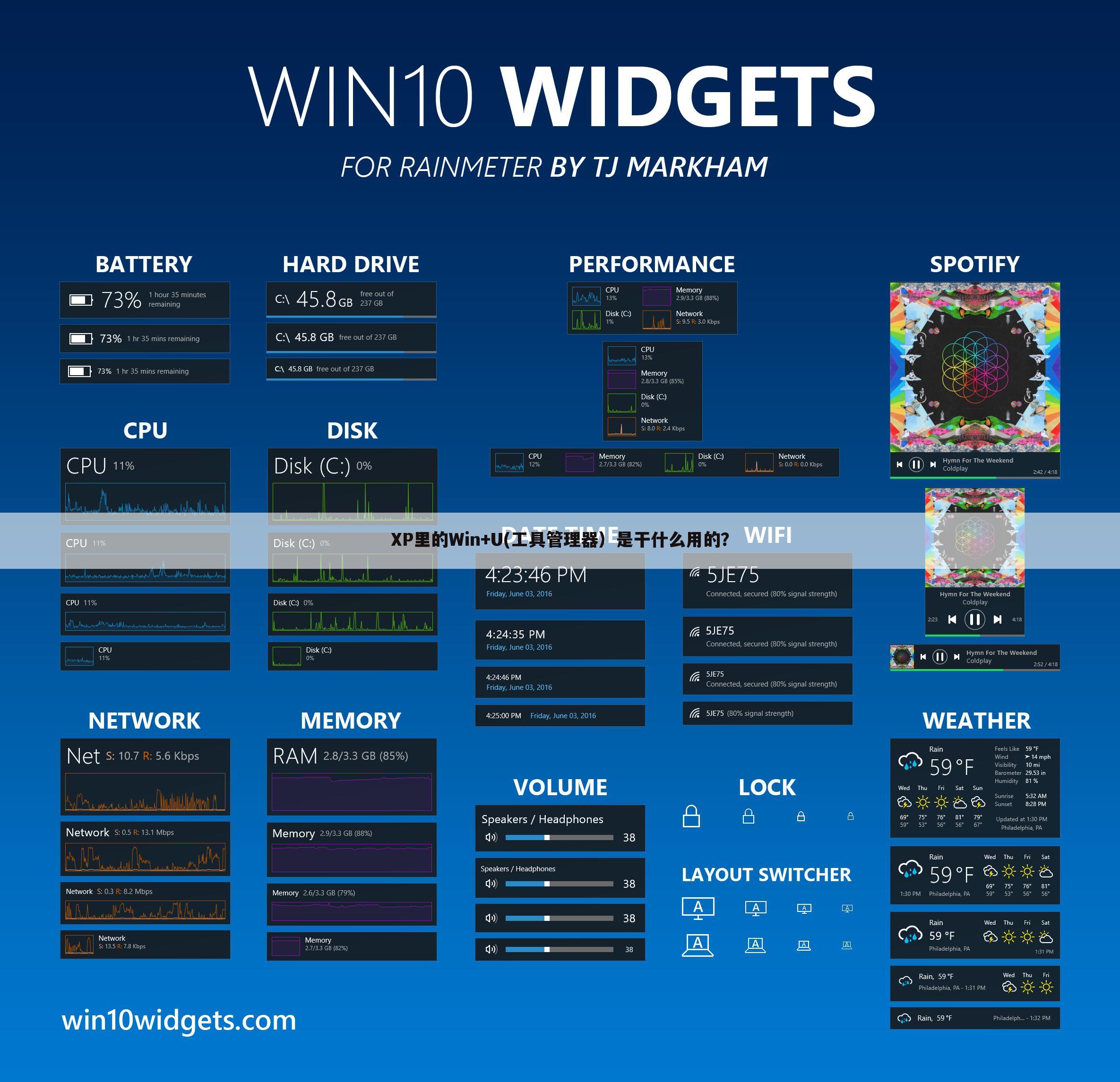 XP里的Win+U(工具管理器)是干什么用的?