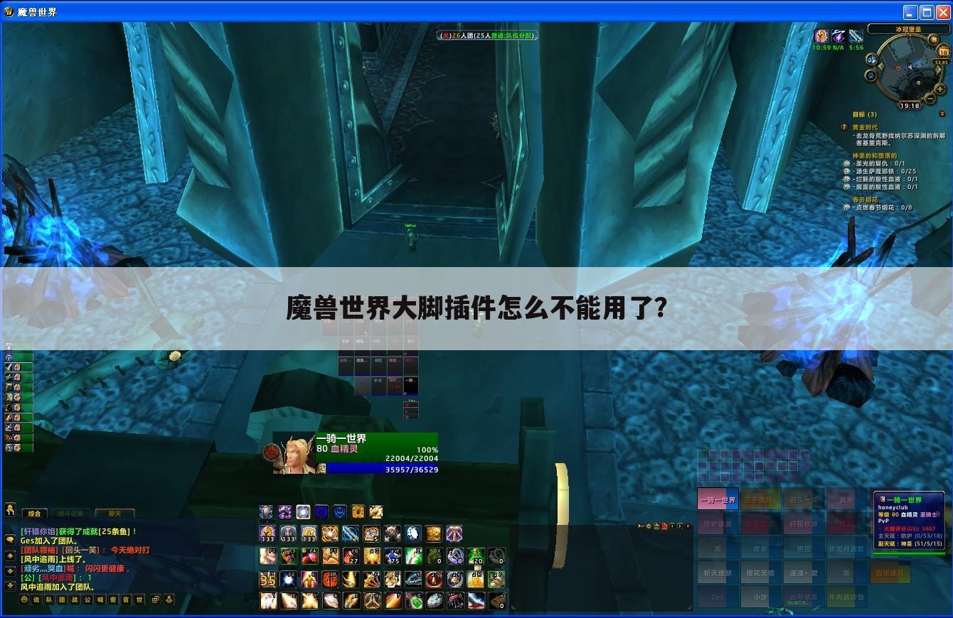 魔兽世界大脚插件怎么不能用了?