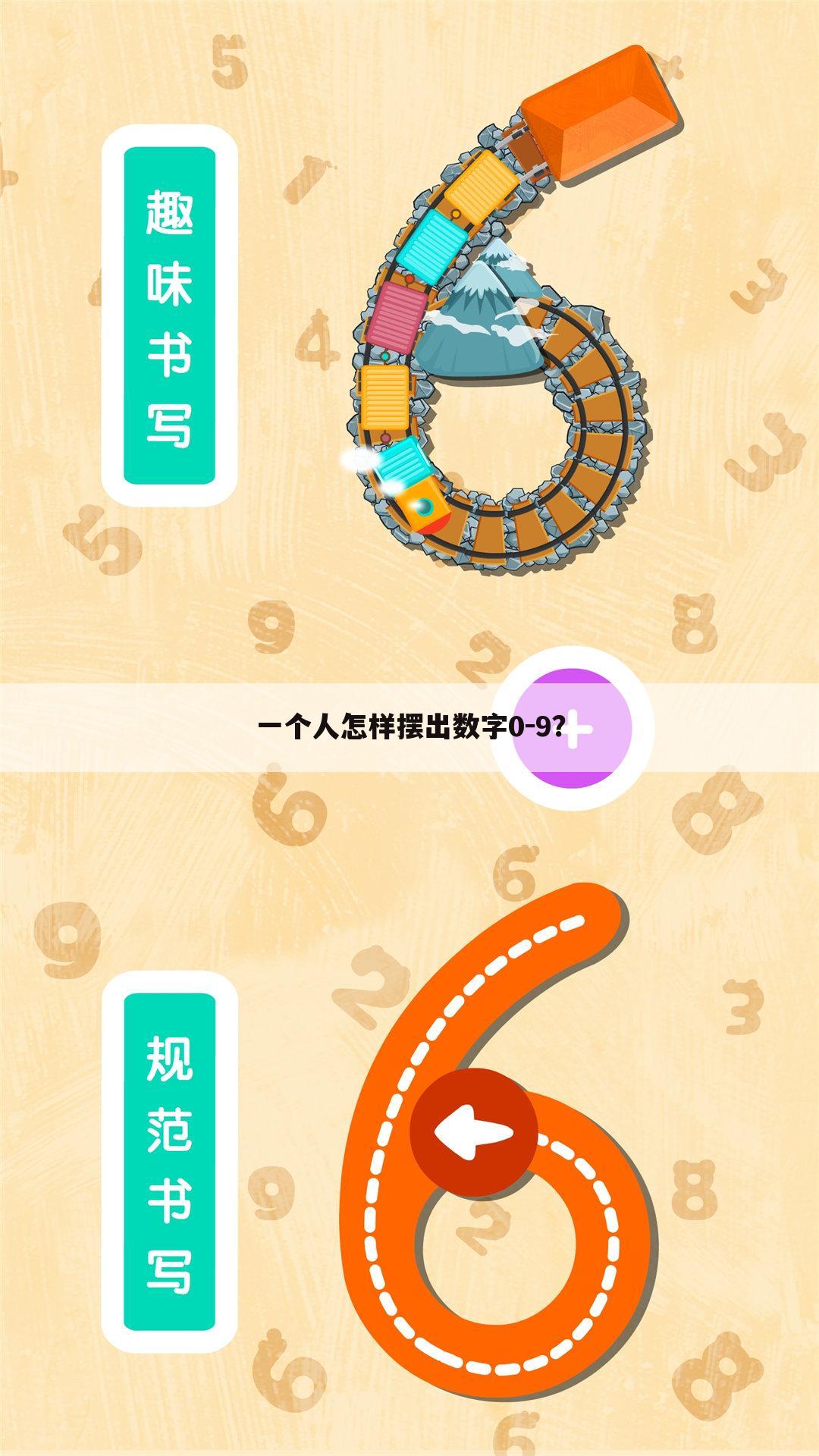 一个人怎样摆出数字0-9?