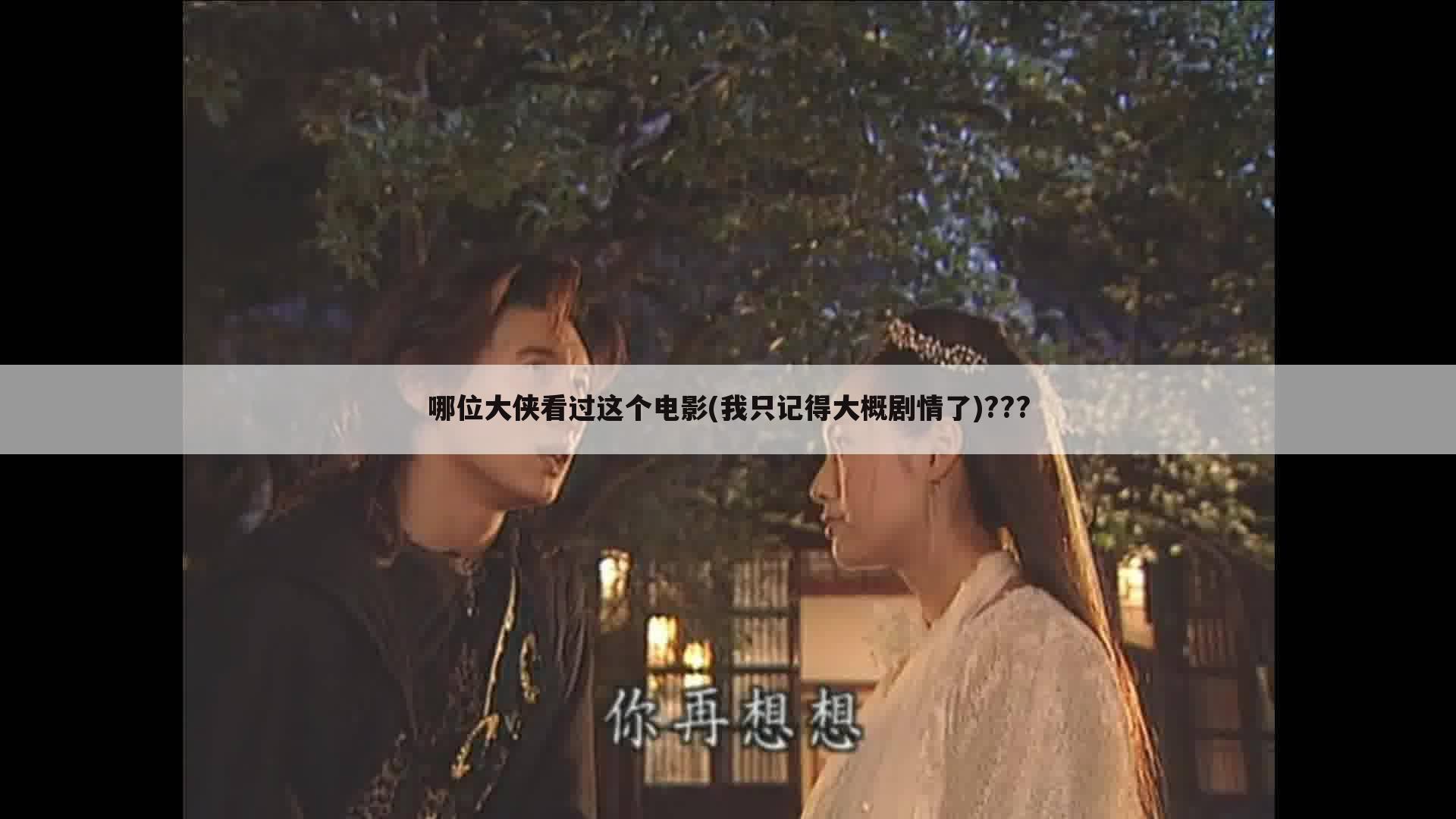 哪位大侠看过这个电影(我只记得大概剧情了)???