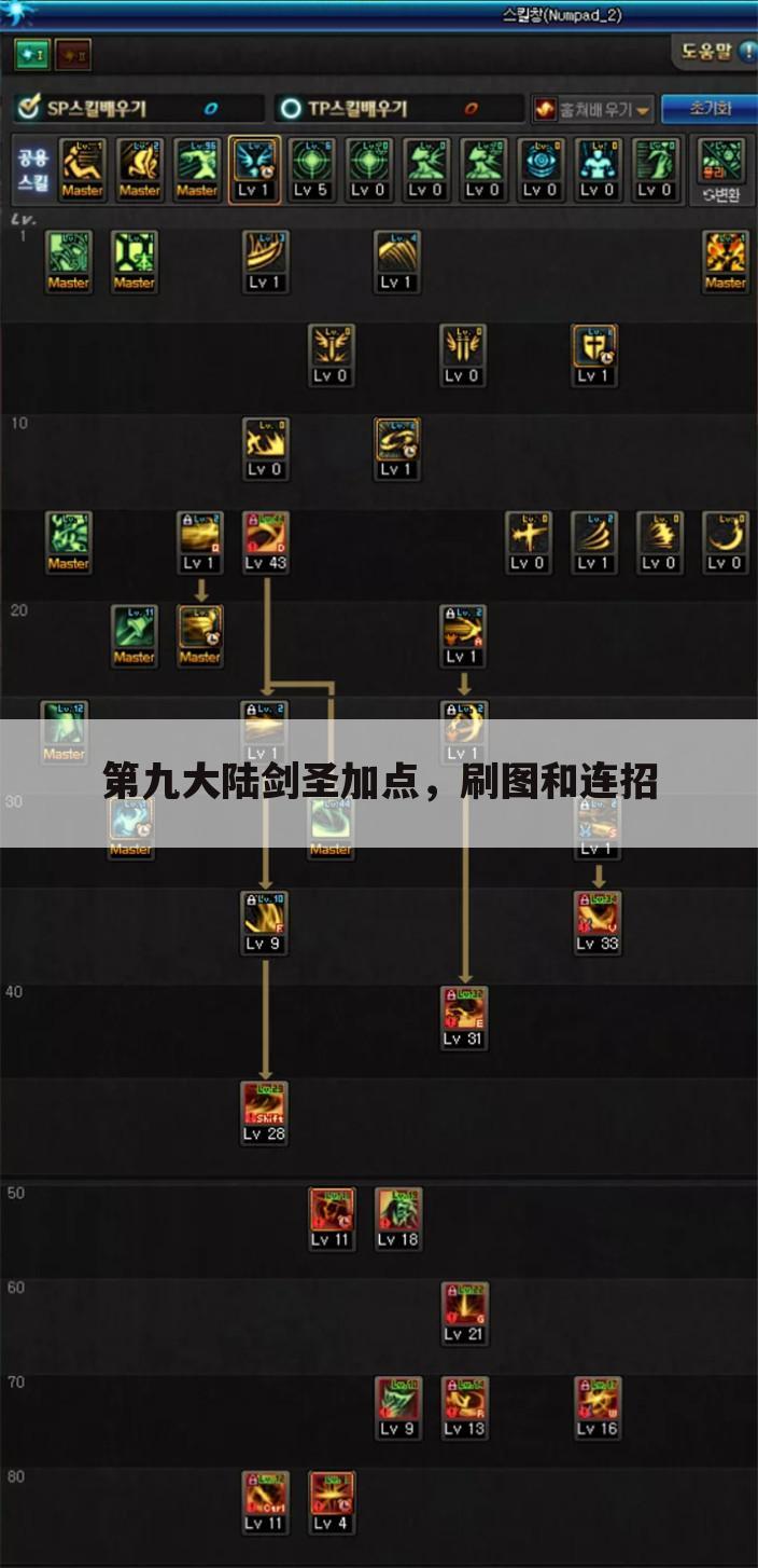 第九大陆剑圣加点,刷图和连招