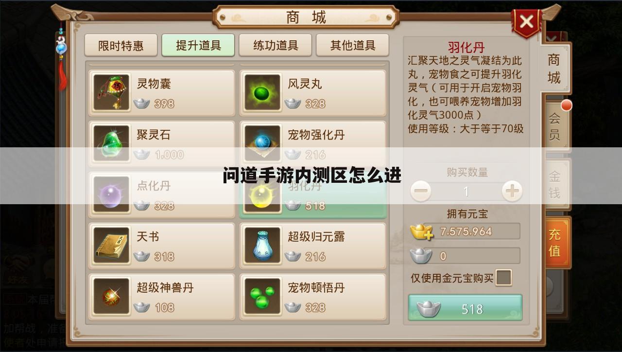 问道手游内测区怎么进
