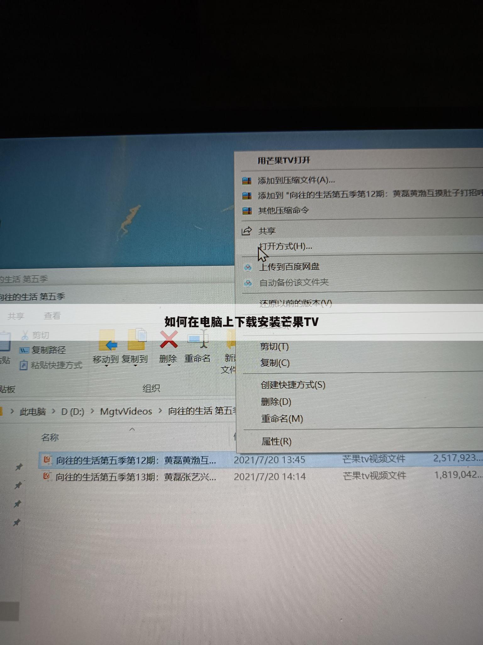 如何在电脑上下载安装芒果TV