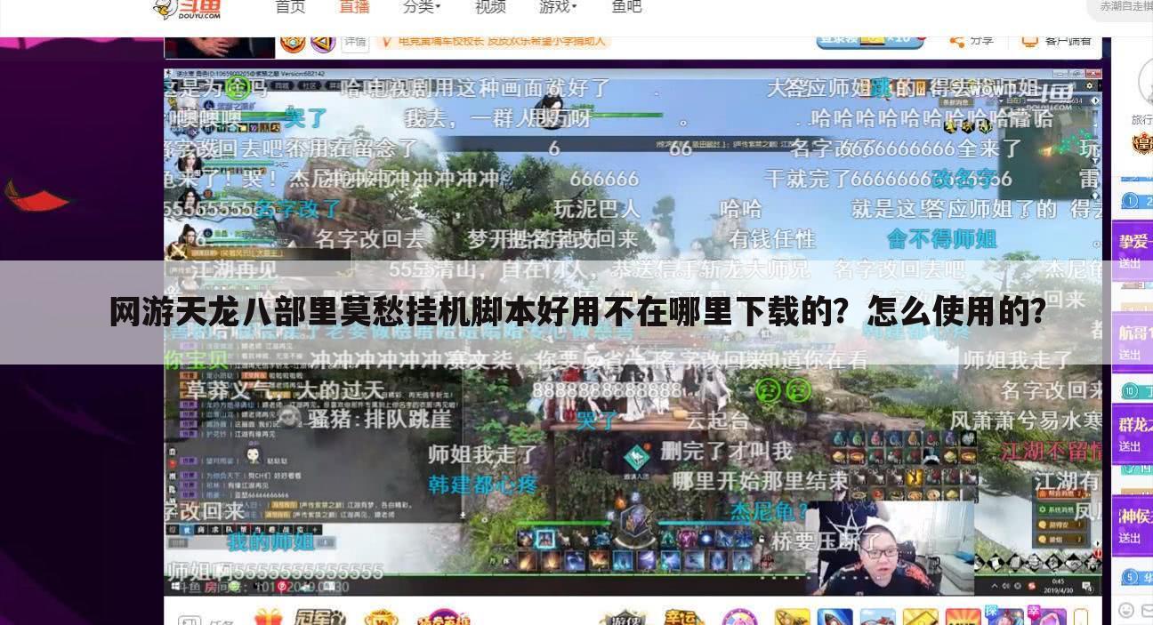 网游天龙八部里莫愁挂机脚本好用不在哪里下载的?怎么使用的?