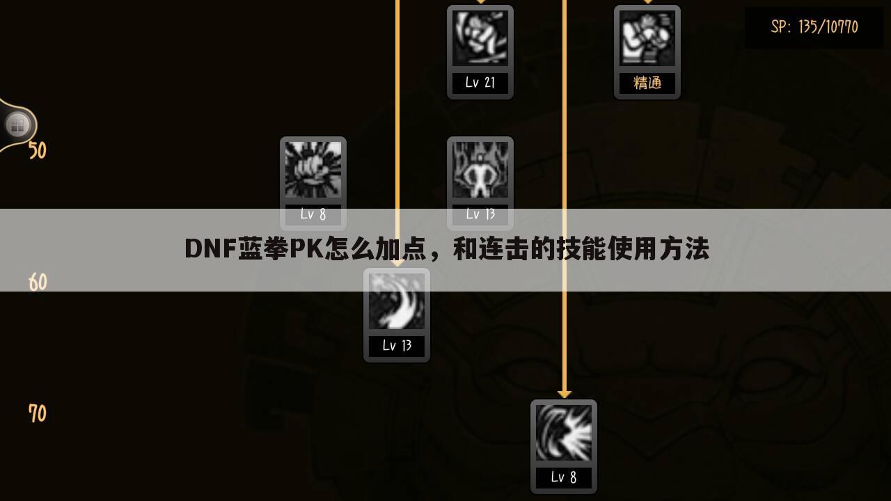 DNF蓝拳PK怎么加点,和连击的技能使用方法