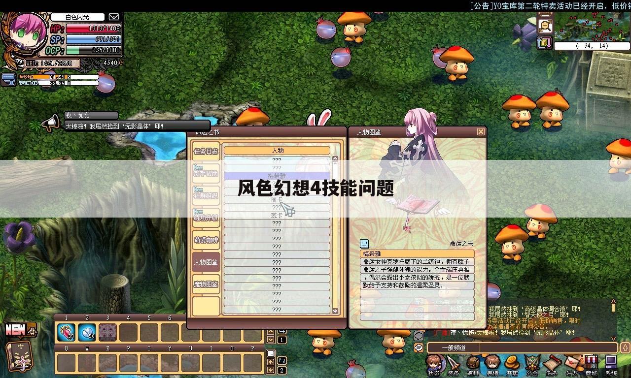 风色幻想4技能问题