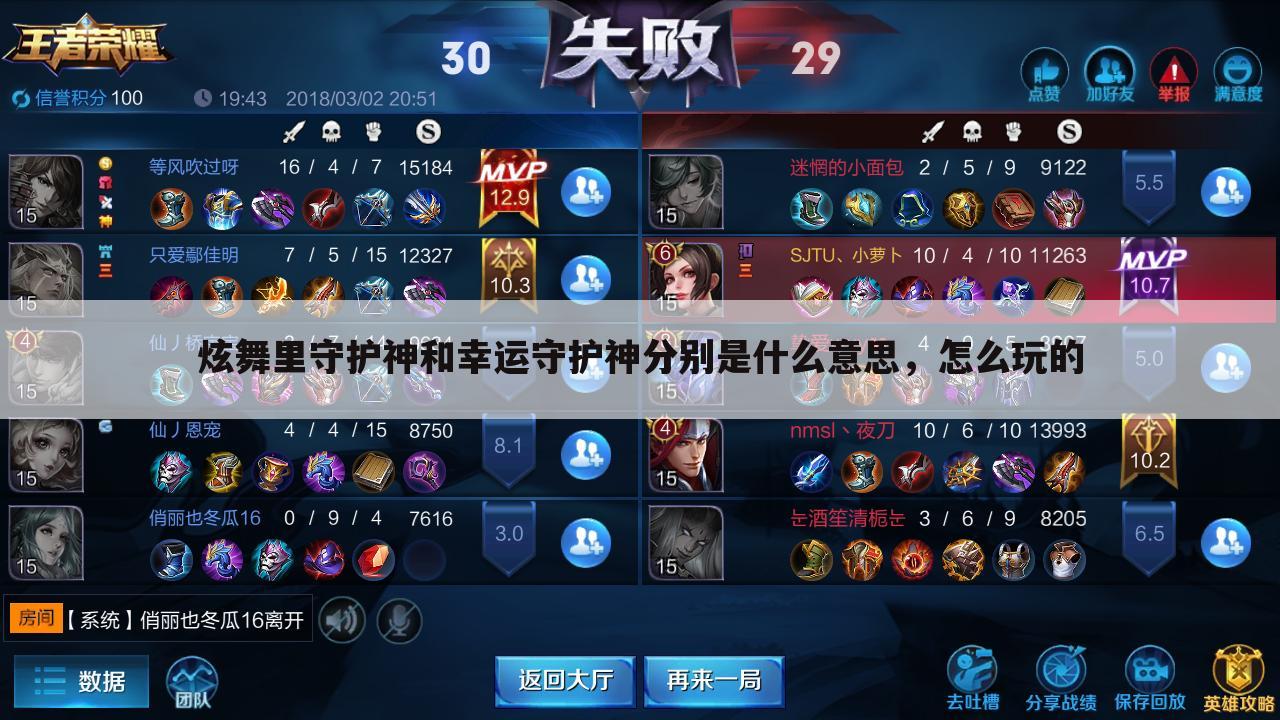 炫舞里守护神和幸运守护神分别是什么意思,怎么玩的