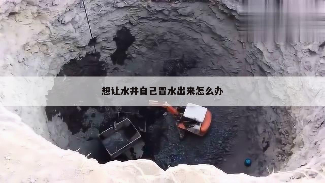想让水井自己冒水出来怎么办