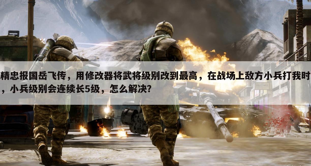 精忠报国岳飞传,用修改器将武将级别改到最高,在战场上敌方小兵打我时,小兵级别会连续长5级,怎么解决?
