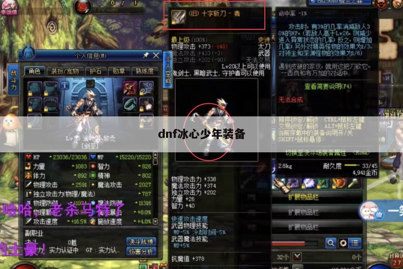 dnf冰心少年装备