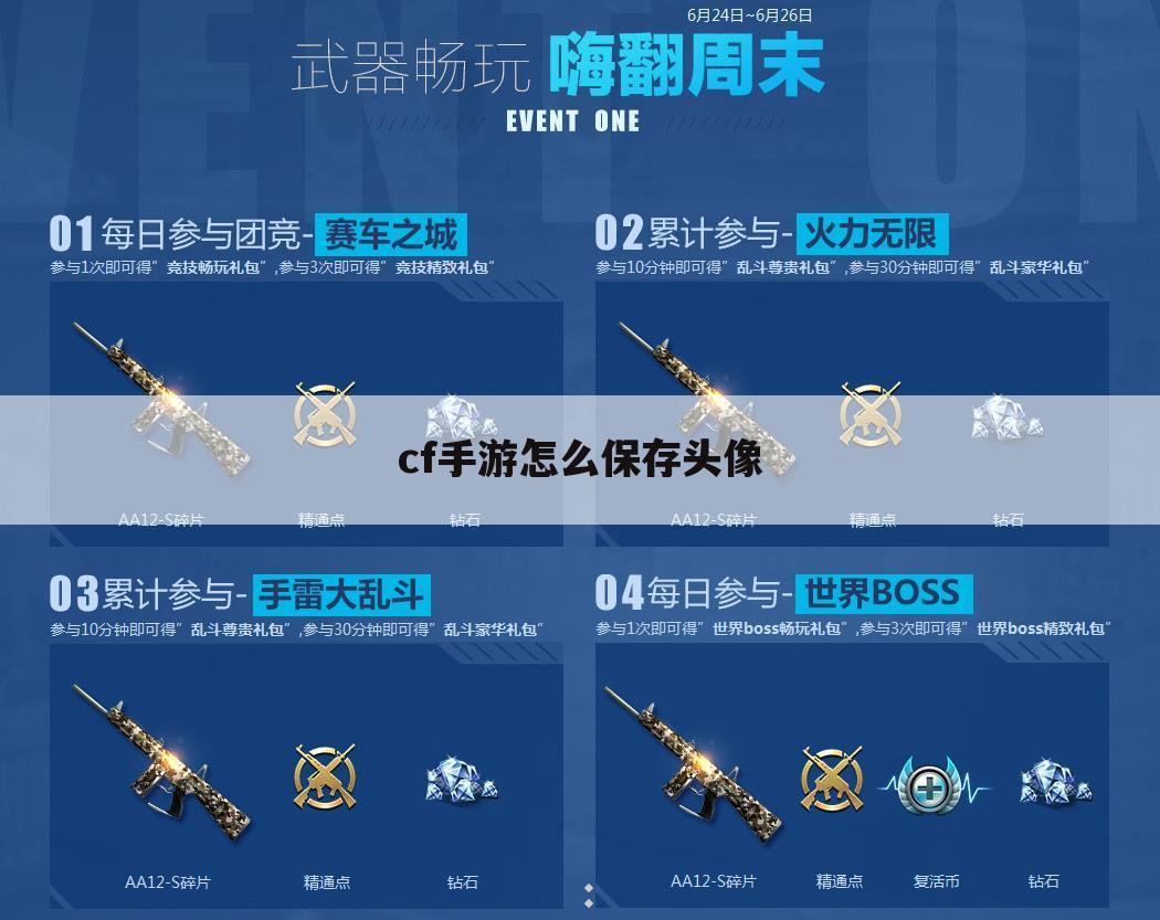 cf手游怎么保存头像