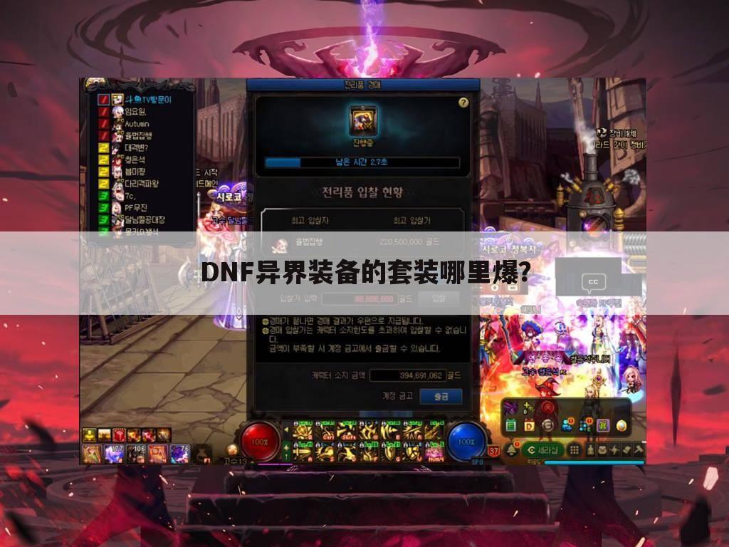 DNF异界装备的套装哪里爆?